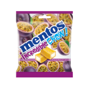 MENTOS INCREDIBLE CHEW BAG PASSION FRUIT 18'S