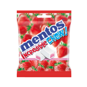 MENTOS INCREDIBLE CHEW BAG STR.BERRY 18'S