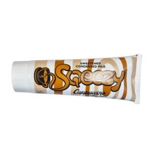 SQEEZY CAPPUCCINO CONDENSED MILK PACKS 8X300G