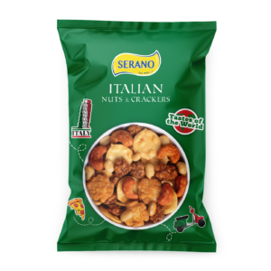 SERANO ITALIAN NUTS & CRACKERS 95GR 1X18