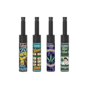 CLIPPER MINI TUBE LIGHTER RETRO WEED 1X24