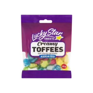 LUCKY STAR CREAMY TOFFEES 70G - ASSORTED